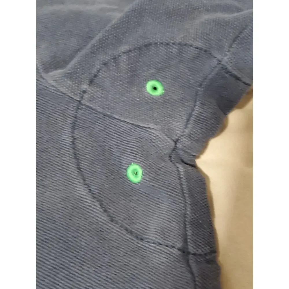 Polo Ralph Lauren Mens Large Blue Short Sleeve Polo Shirt Green Logo Cotton